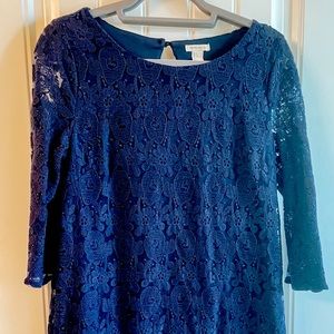 Navy blue floral stitch - Forever21 Dress